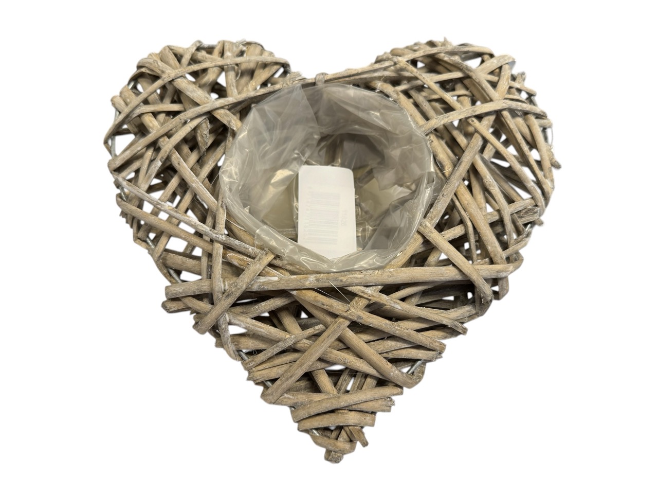 Pflanzherz grau mit Folie; 25x25cm, H7cm