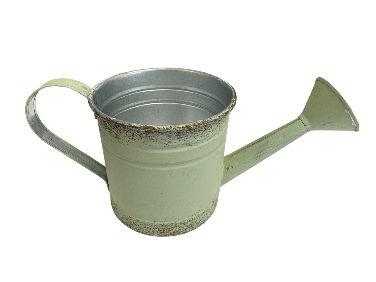 Gießkanne, grün; 10x10cm, H10cm 