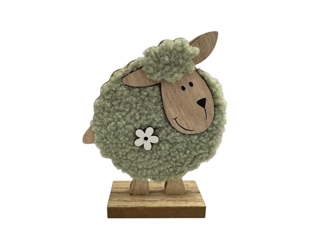Schaf Dolly auf Stand pistazie, Box mit 3 Stück; 16,3x12,7x4,5 cm