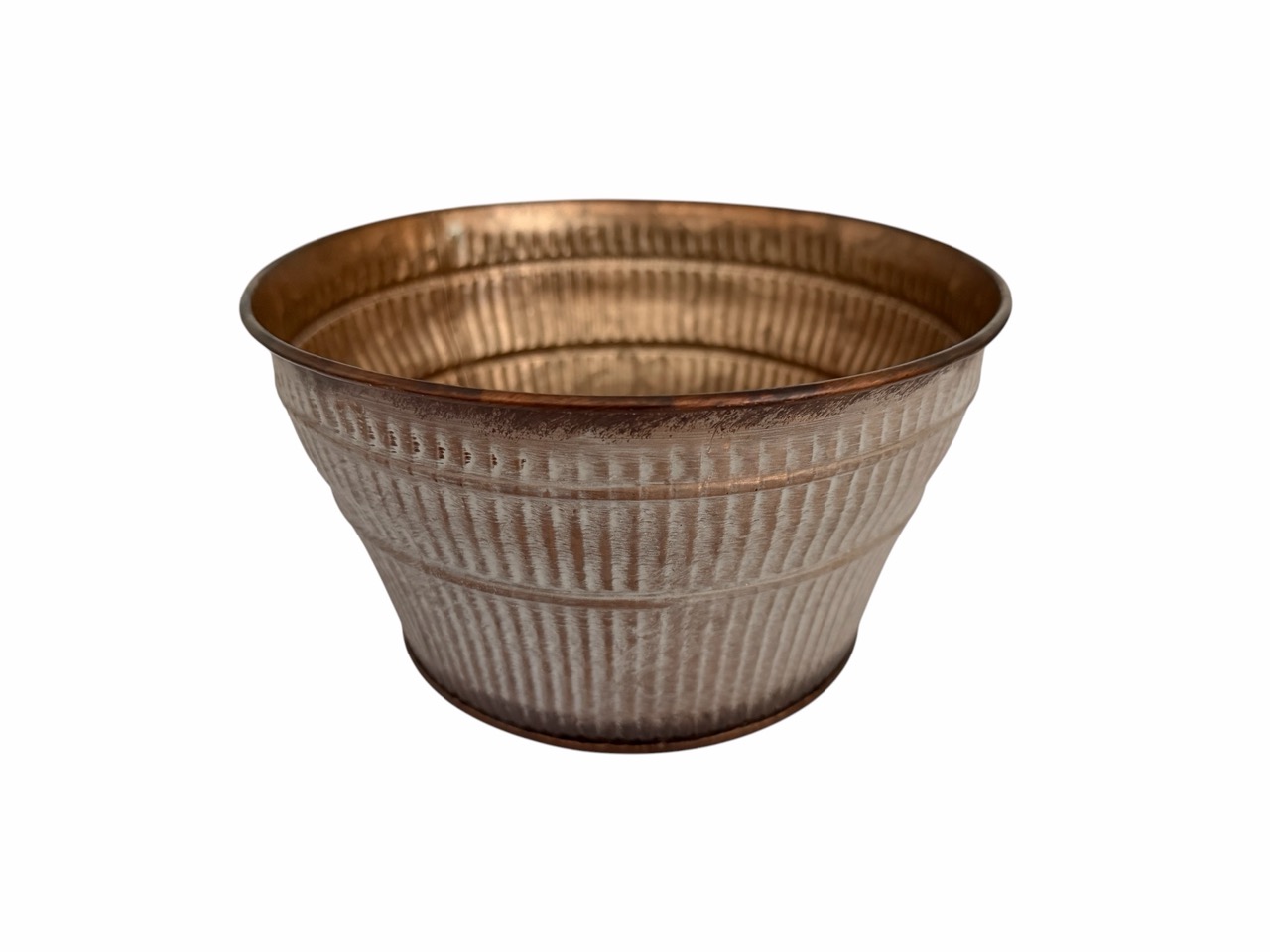 Pflanzschale, Bronze, Metall; 19x19cm, H10 cm