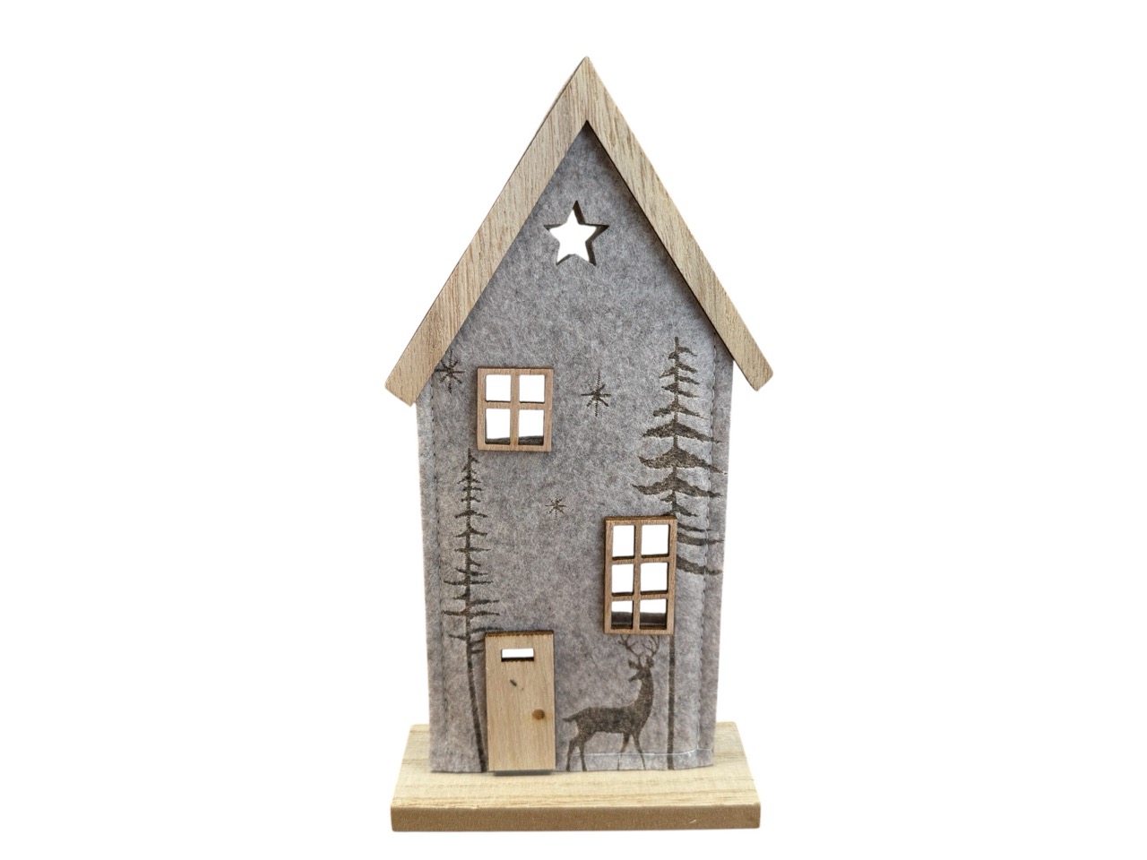 Haus Kulata beige, 22x11x4 cm; Box mit 4 Stück