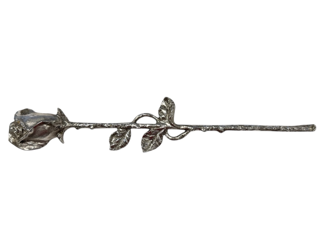 Blume ArgenT, silber Polyresin; 52,5x10,5x5 cm