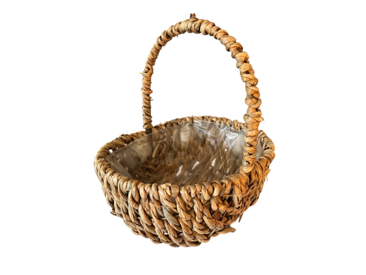 Henkelkorb, Seegras natur; 27x21cm, H13/25cm