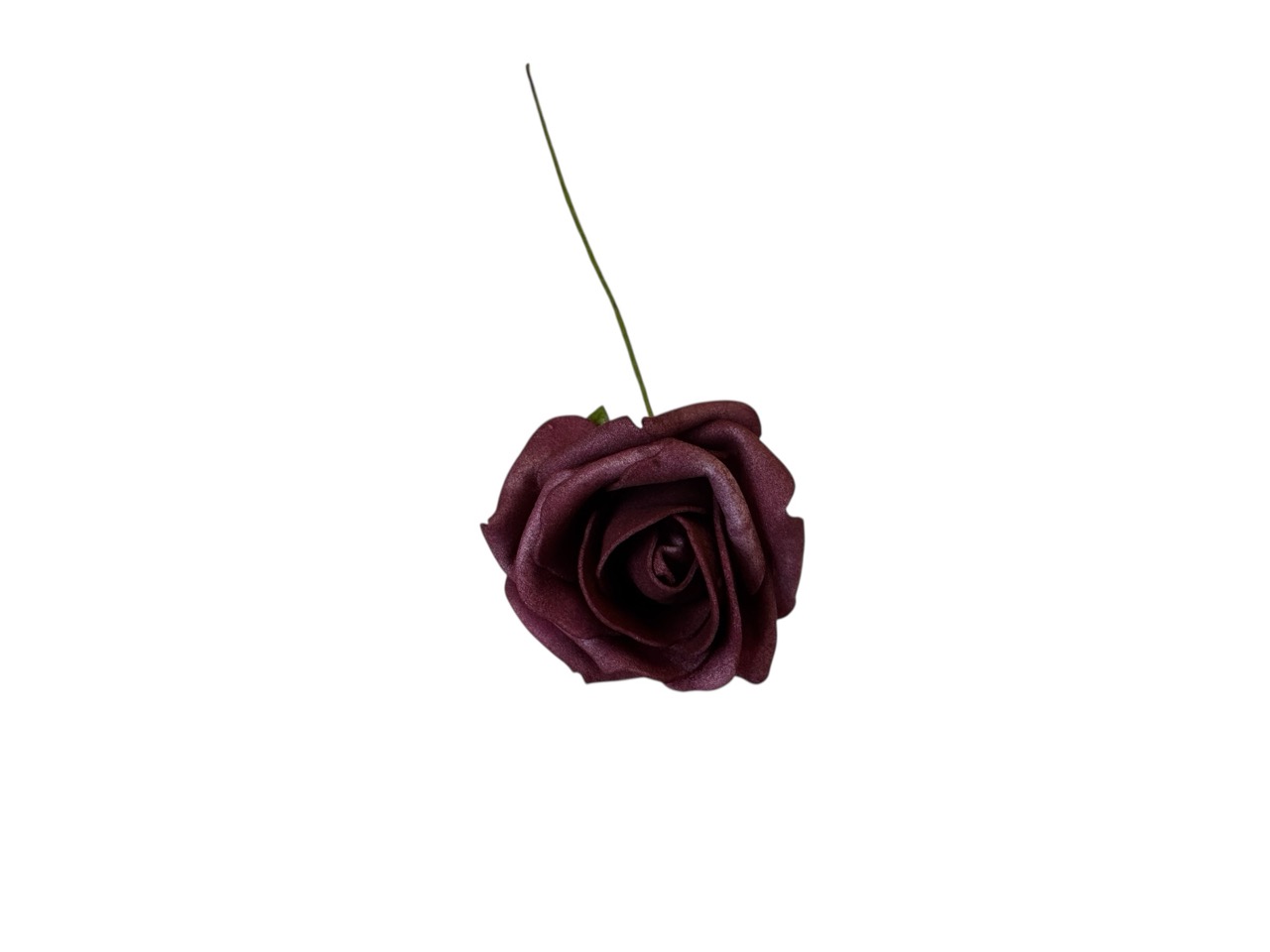 Foamrose Clara burgund, D5cm, L:25cm; Beutel mit 30 Rosen