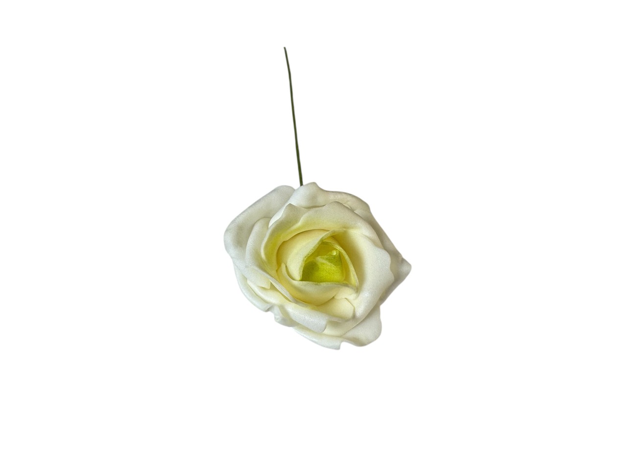 Foamrose Clara weiß-grün, D5cm, L:25cm; Beutel mit 30 Rosen