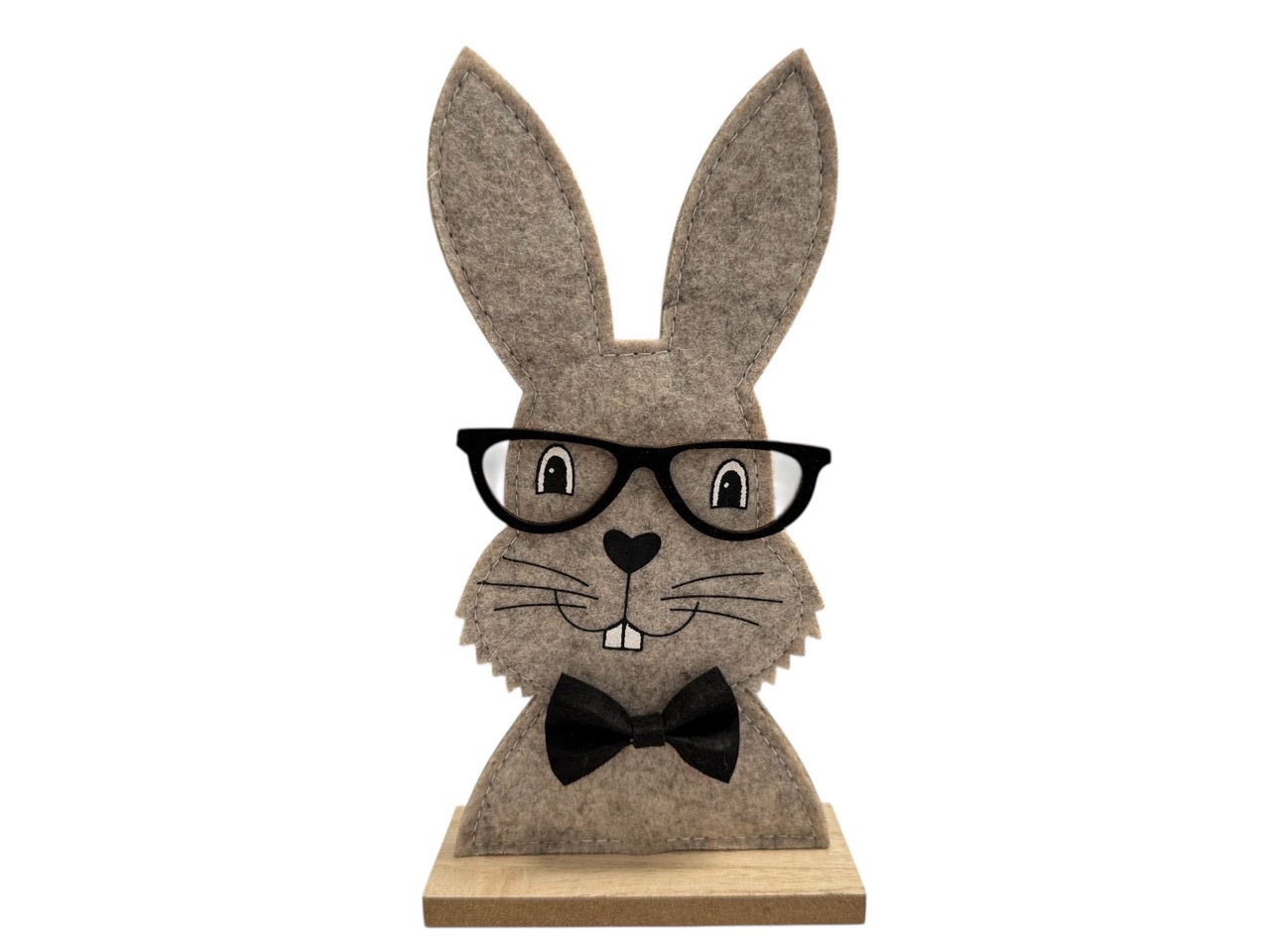 Hasenkopf Gentleman auf Stand beige, Box mit 4 Stück; 21x11x4,5 cm