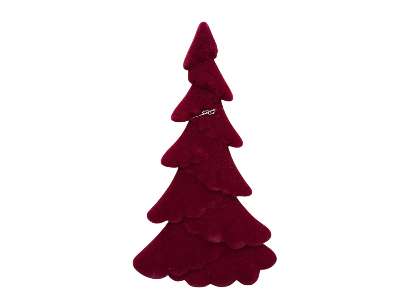 Weihnachtsbaum oval, rot; 13 cm, H24 cm