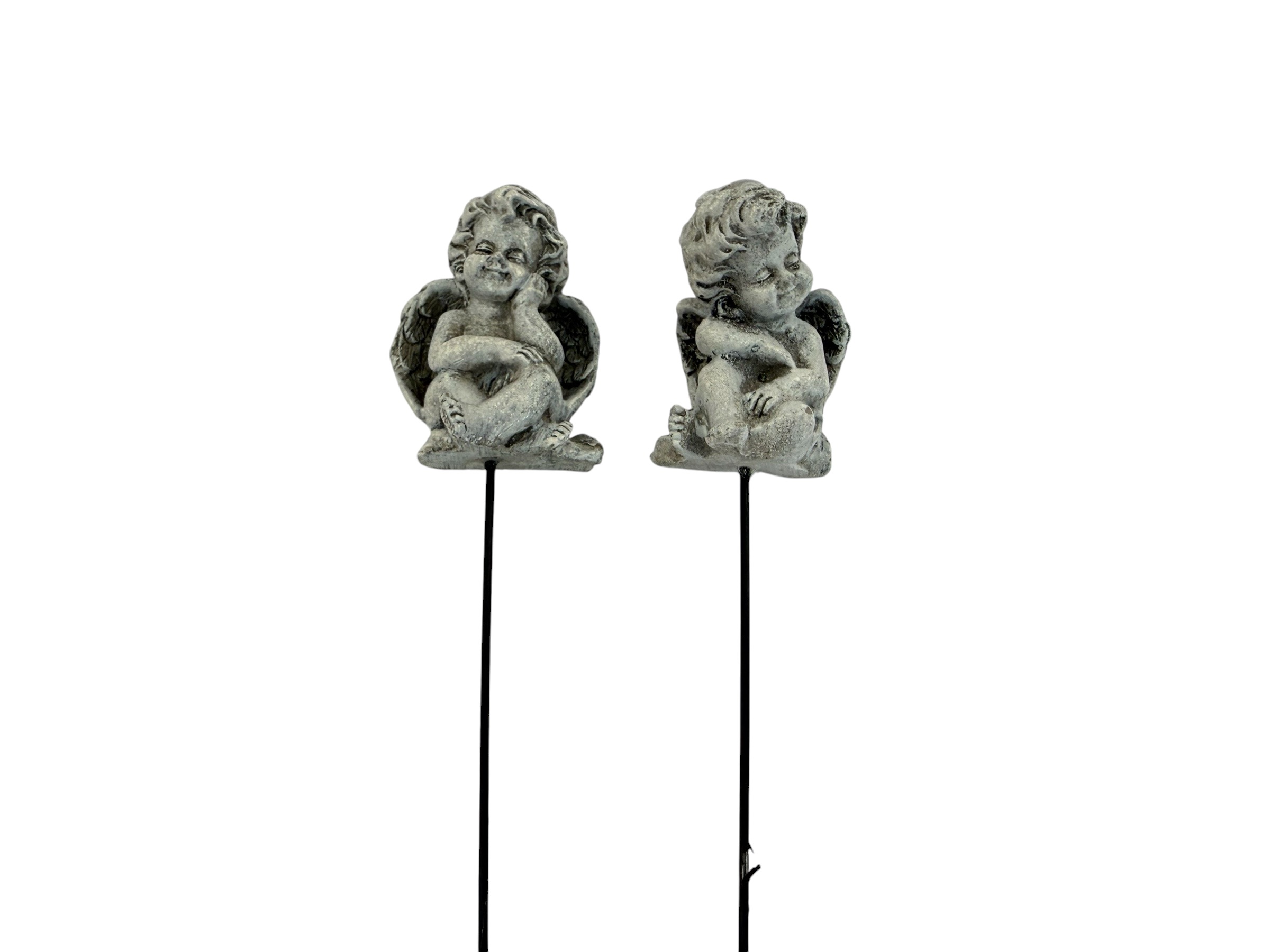 Engel Tarsi kleiner Stecker steingrau, Box mit 8 Stück; 5,5 cm, mit Stab 18 cm