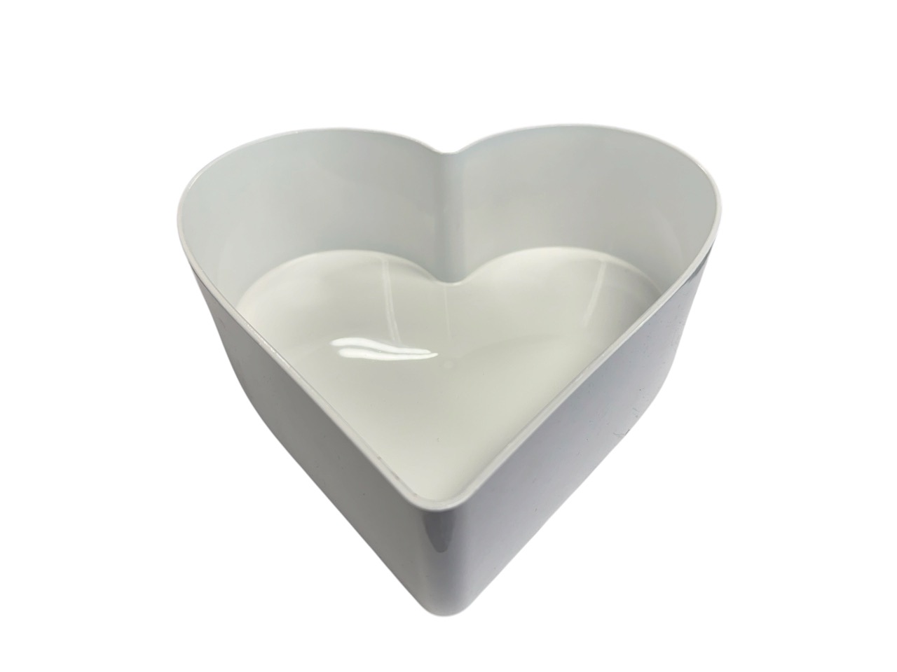 Polyresin Herz, weiß; 22x22cm, H7cm 