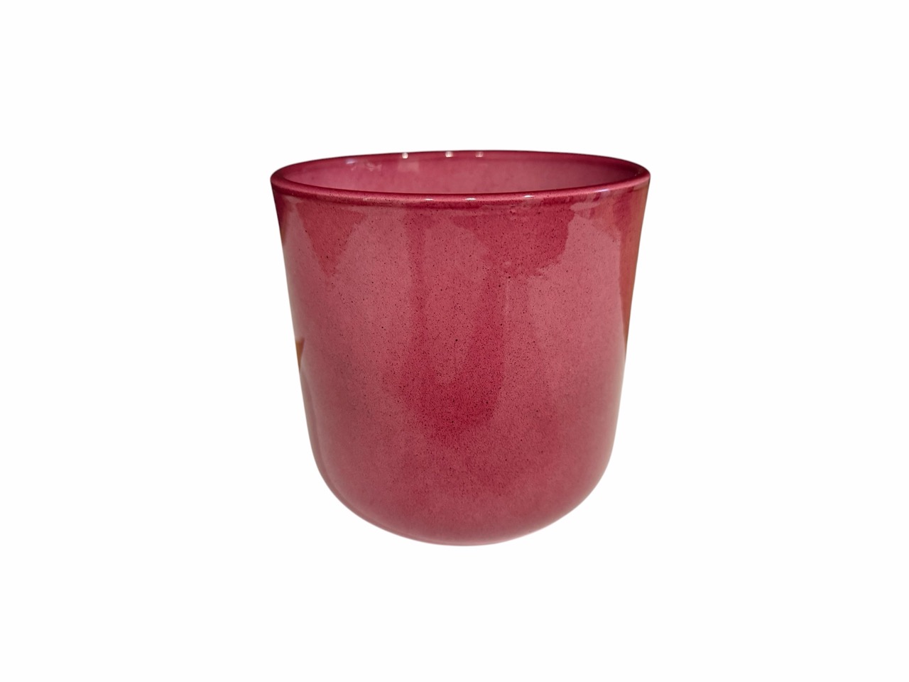 Keramik ***Orchideentopf***, Ø13 cm, H13 cm, hochwertige bordeaux Lasur; 8 Stück im Tray