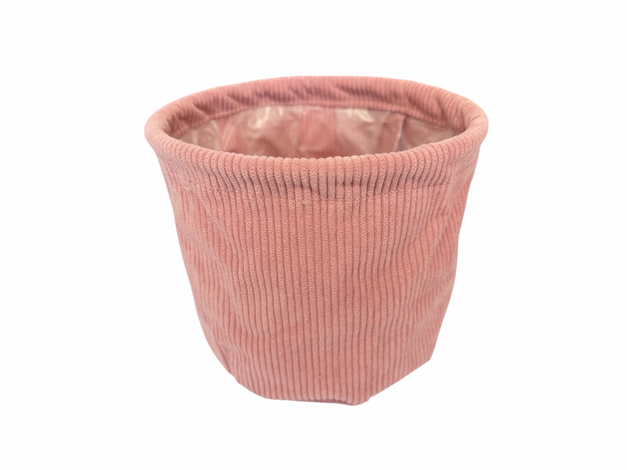 Pflanztasche Cord, rosa; 17x17 cm, H15 cm