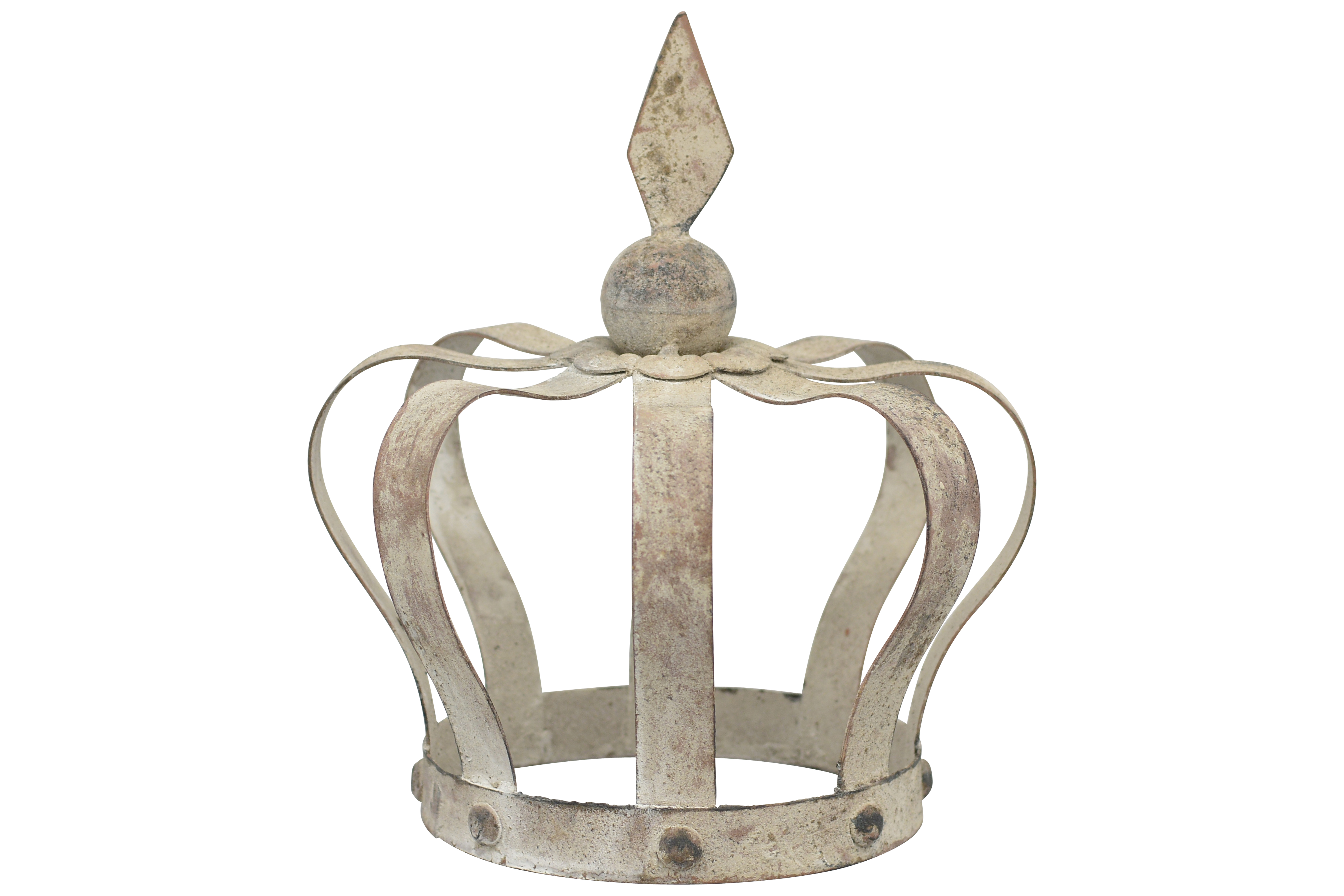 Krone ArtFerro grau, Metall; 18,5x18,5x21 cm