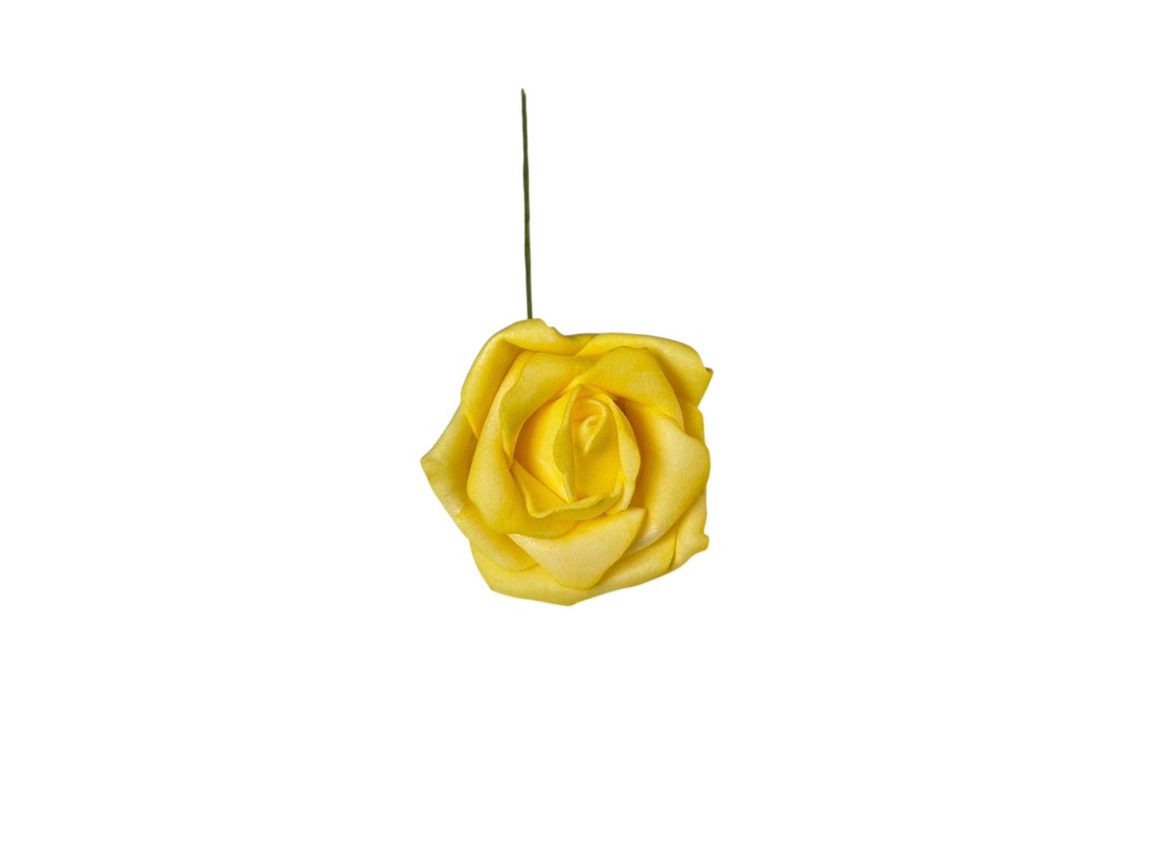 Foamrose Clara gelb, D5cm, L:25cm; Beutel mit 30 Rosen