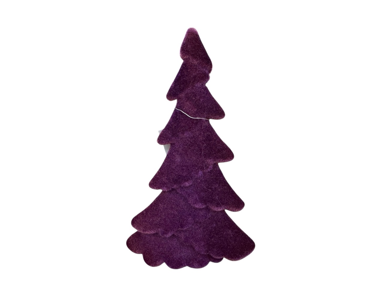 Weihnachtsbaum oval, purpur; 10 cm, H16 cm