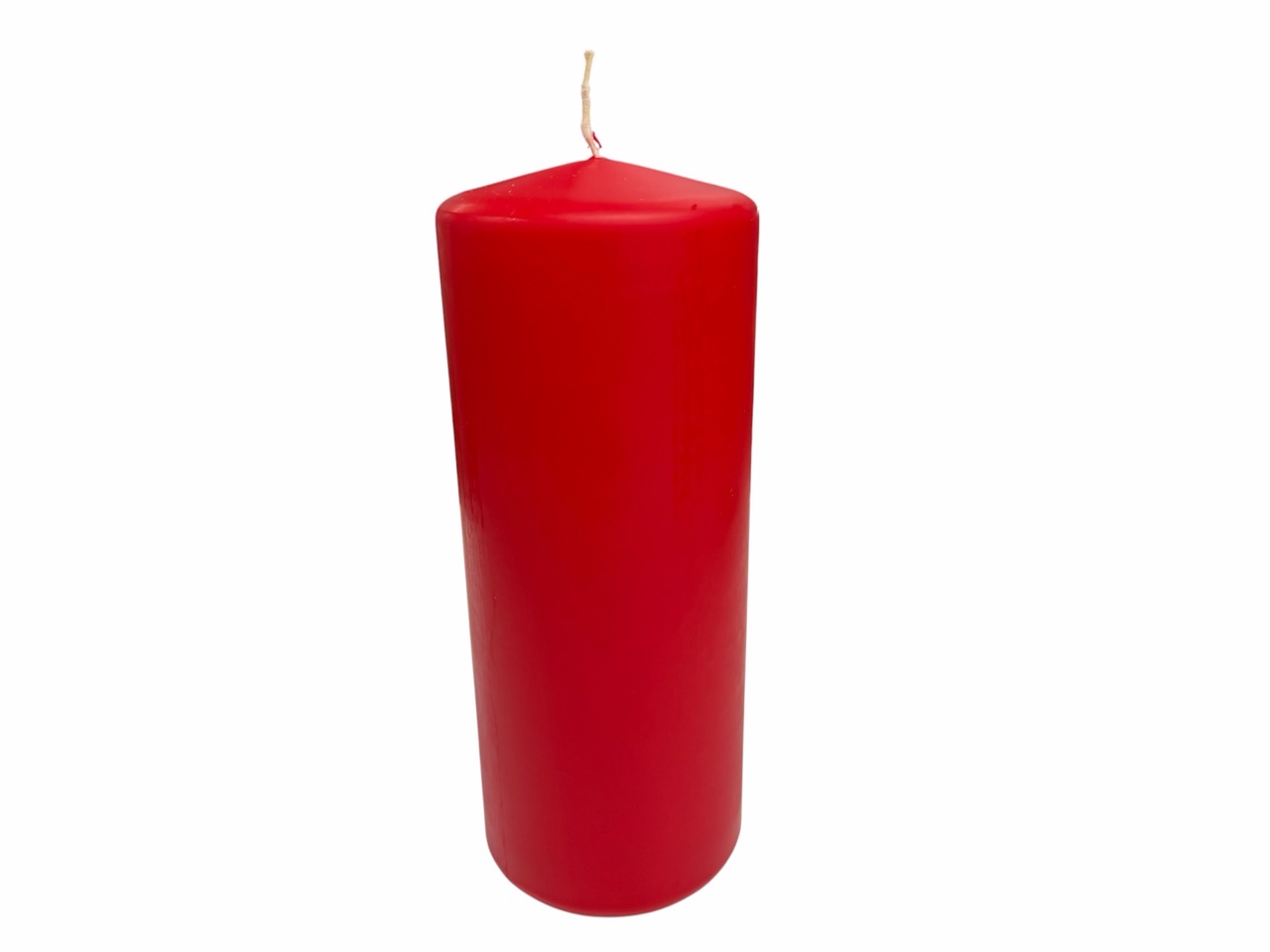Stumpen- / Säulenkerze Klassik, rot; Ø8 cm, H20 cm