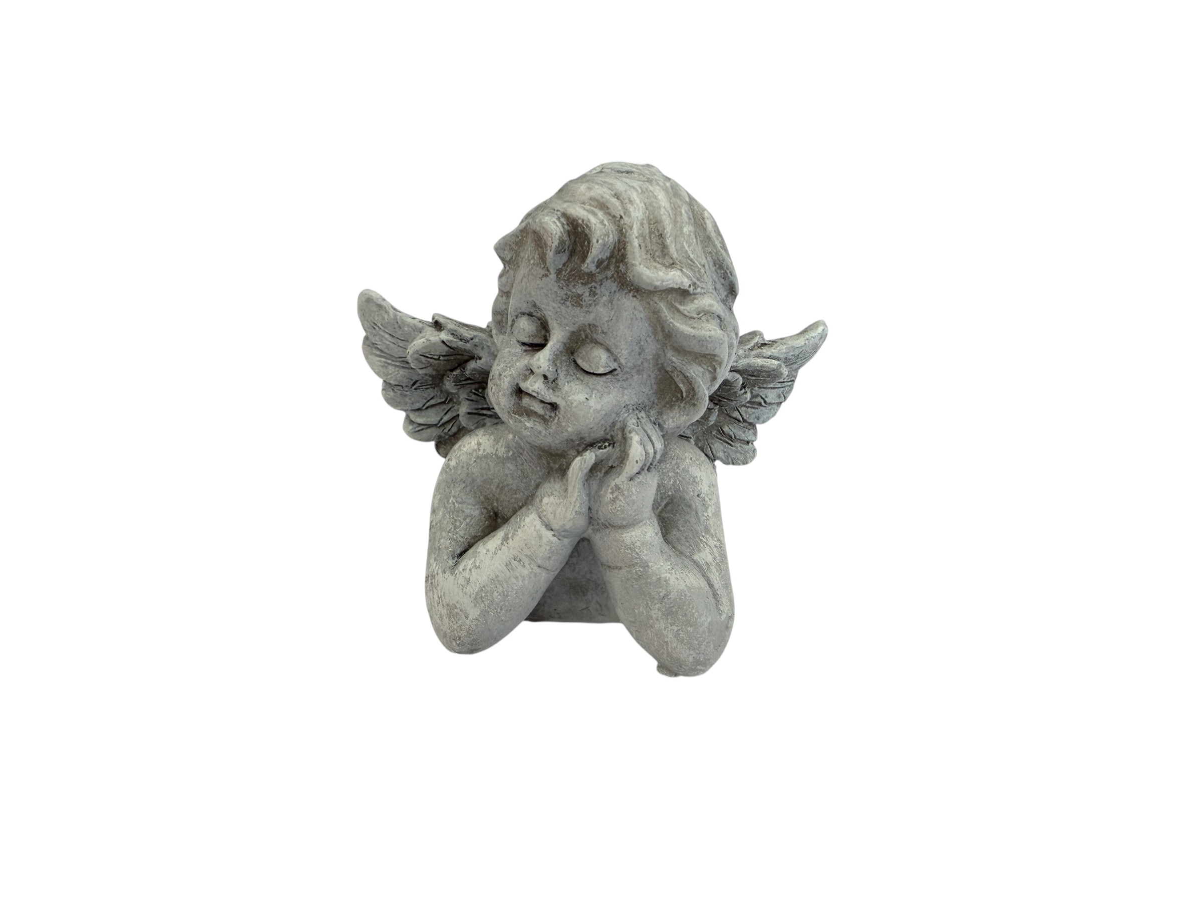 Engelbüste Tremo steingrau, Box mit 6 Stück; 8x6x8 cm