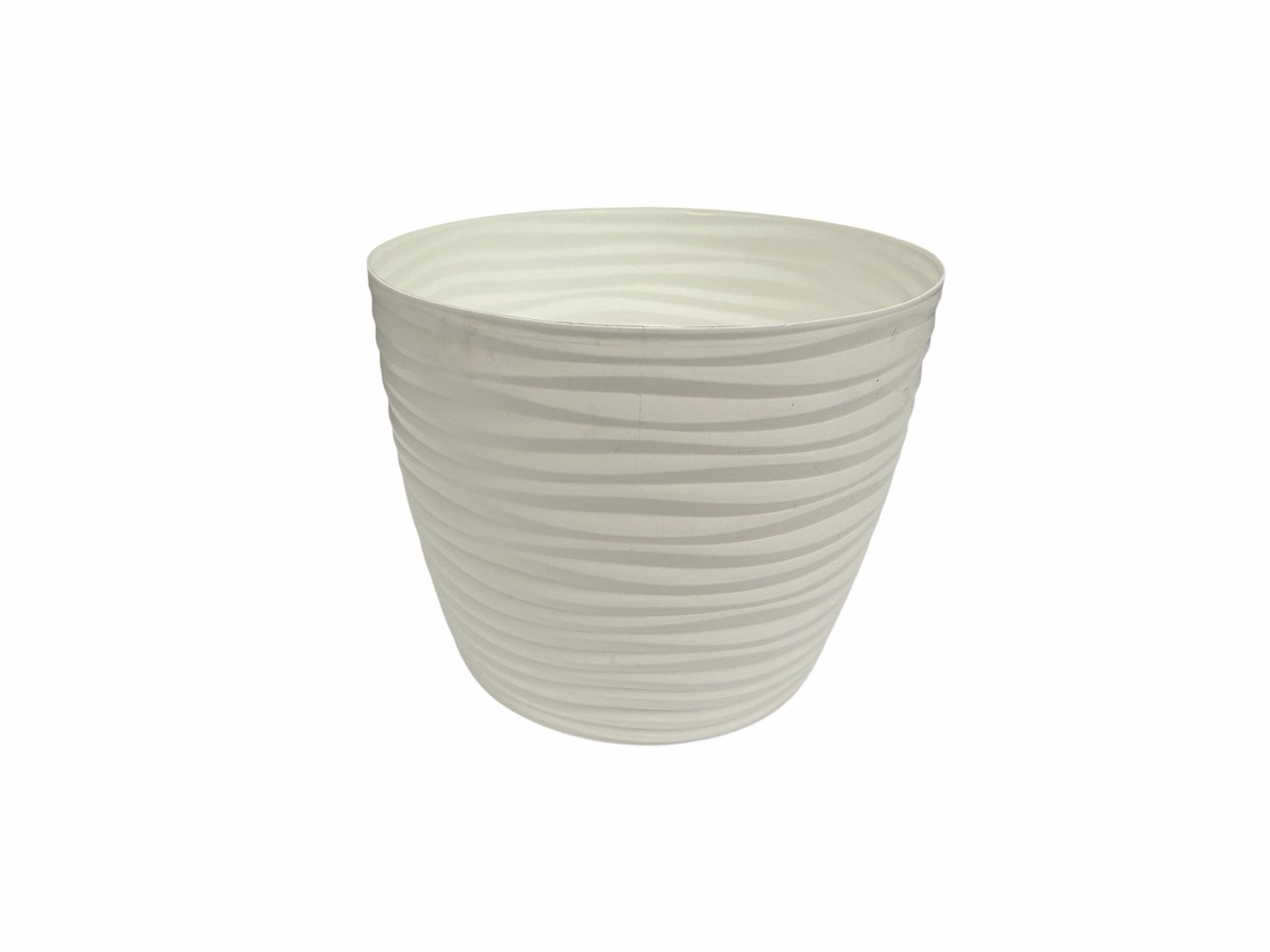 Pflanztopf Wave, weiß, Kunststoff; 11x11 cm, H9 cm