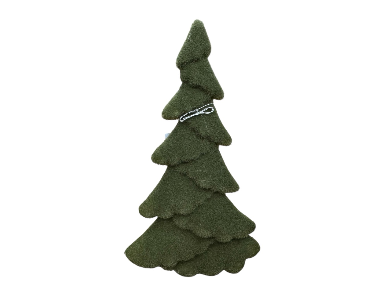 Weihnachtsbaum oval, grün; 10 cm, H16 cm