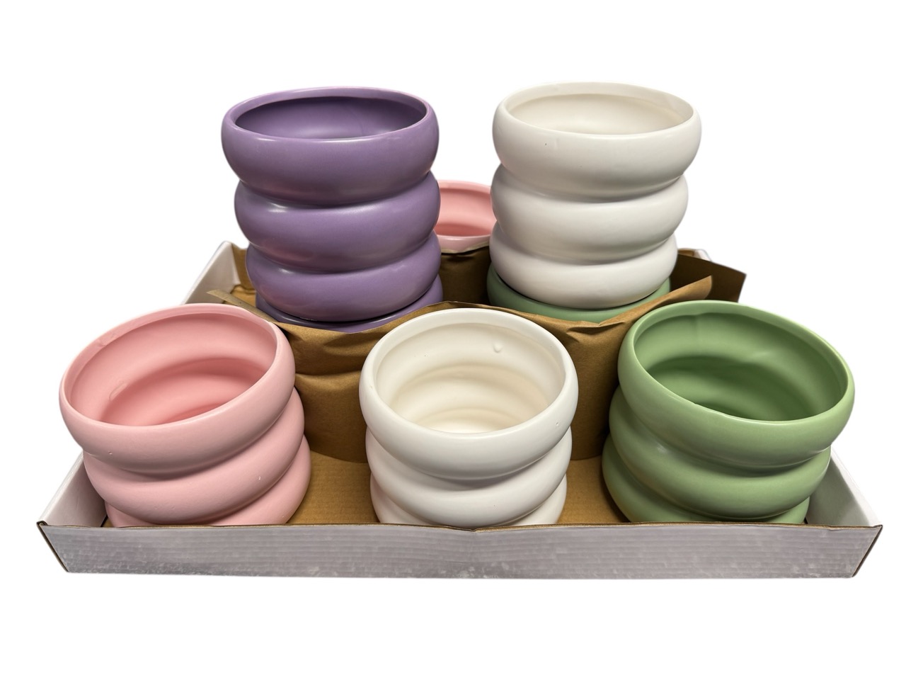 Keramik Topf Bubble bunt gemischt; 10,6x10,6, H9,8 cm