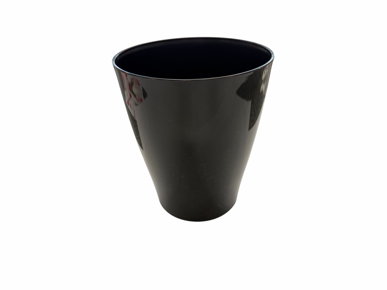 Pflanztopf Hochglanz, schwarz Kunststoff; 13x13 cm, H15 cm