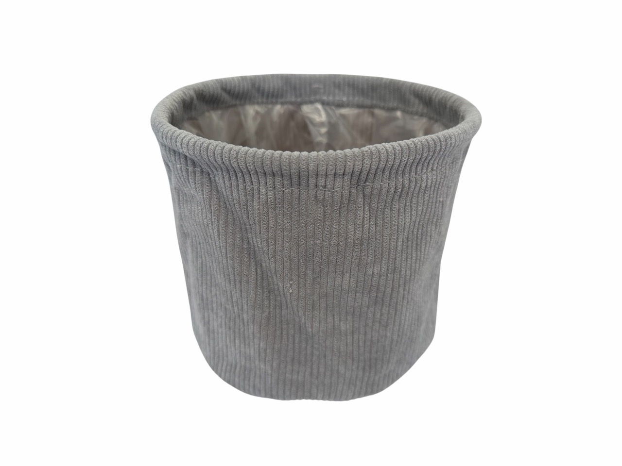 Pflanztasche Cord, grau; 17x17 cm, H15 cm
