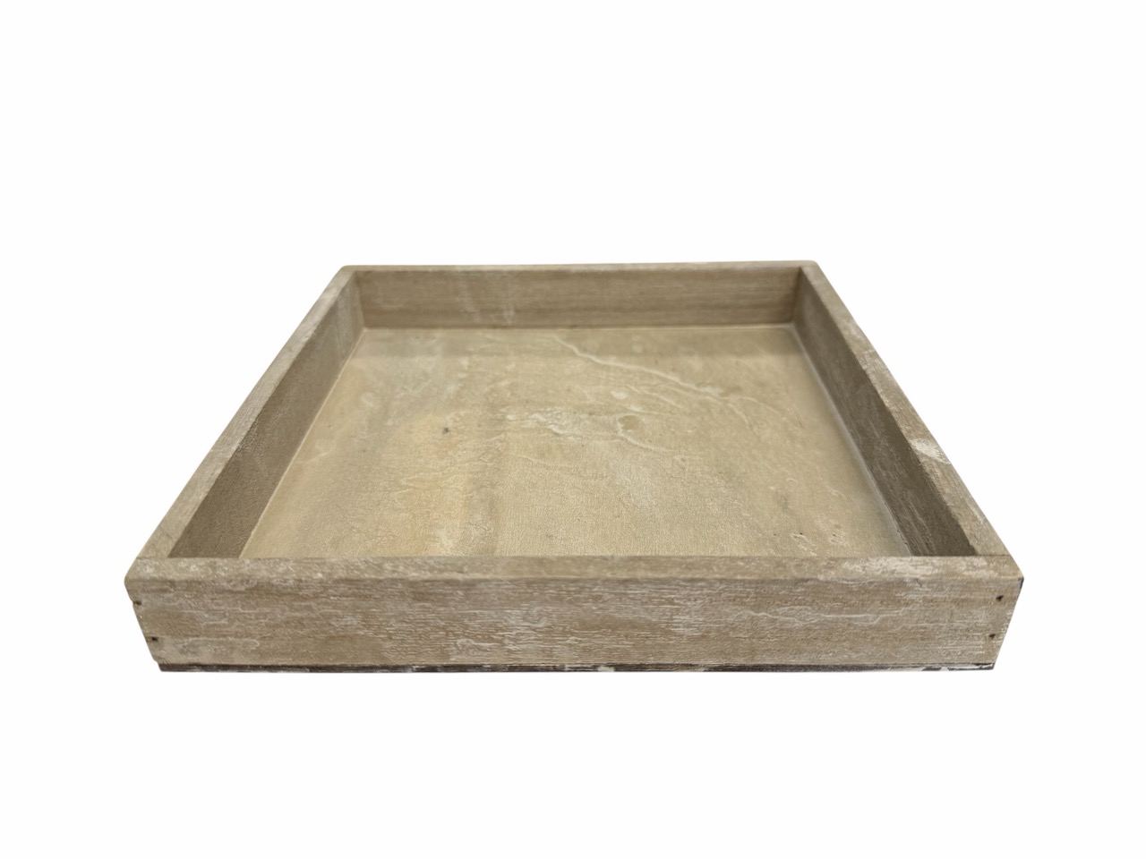 Holz Tablett quadratisch; 20x20 cm, H3 cm