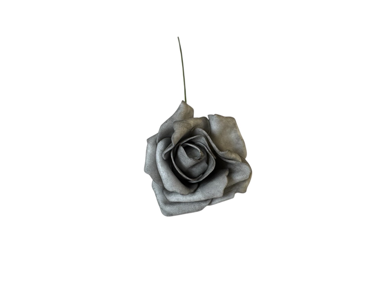 Foamrose Clara grau, D5cm, L:25cm; Beutel mit 30 Rosen