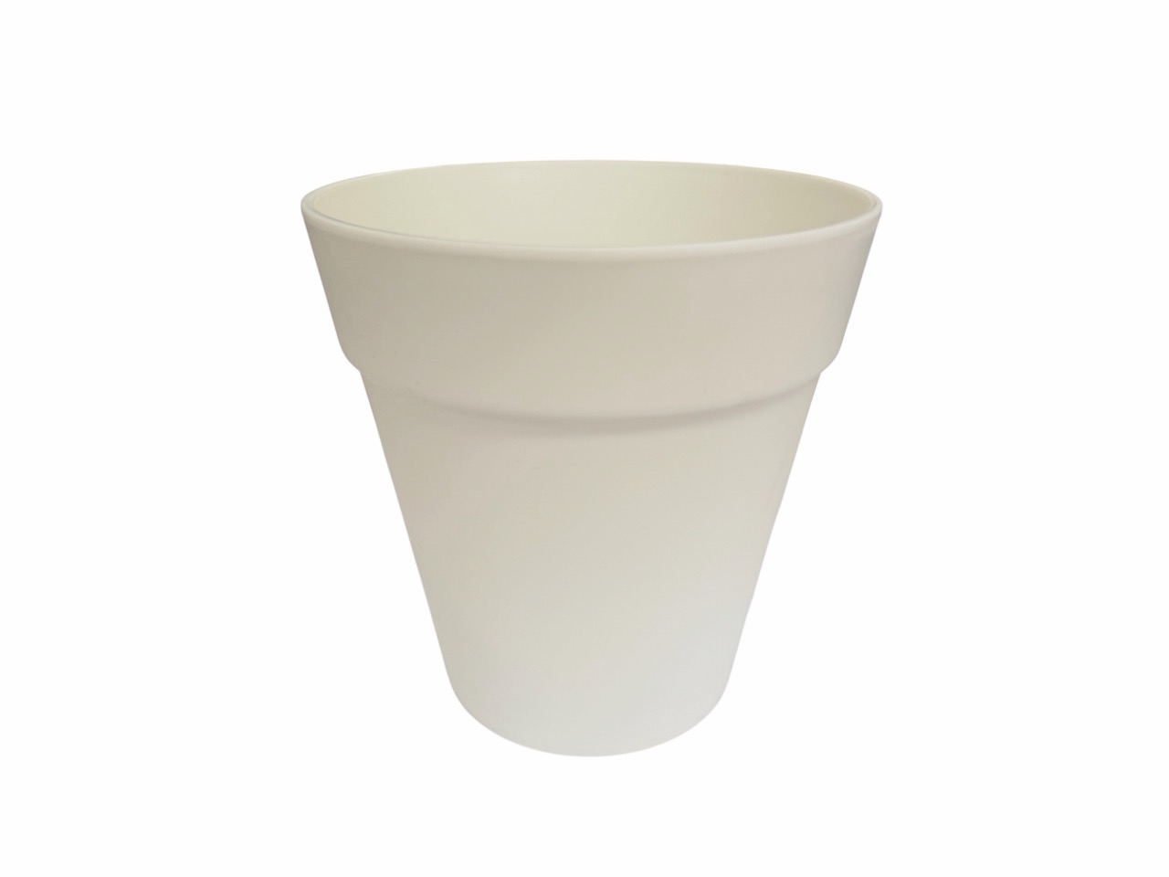 Pflanztopf "Classic", weiß rund, Kunststoff; 19x19 cm, H19 cm
