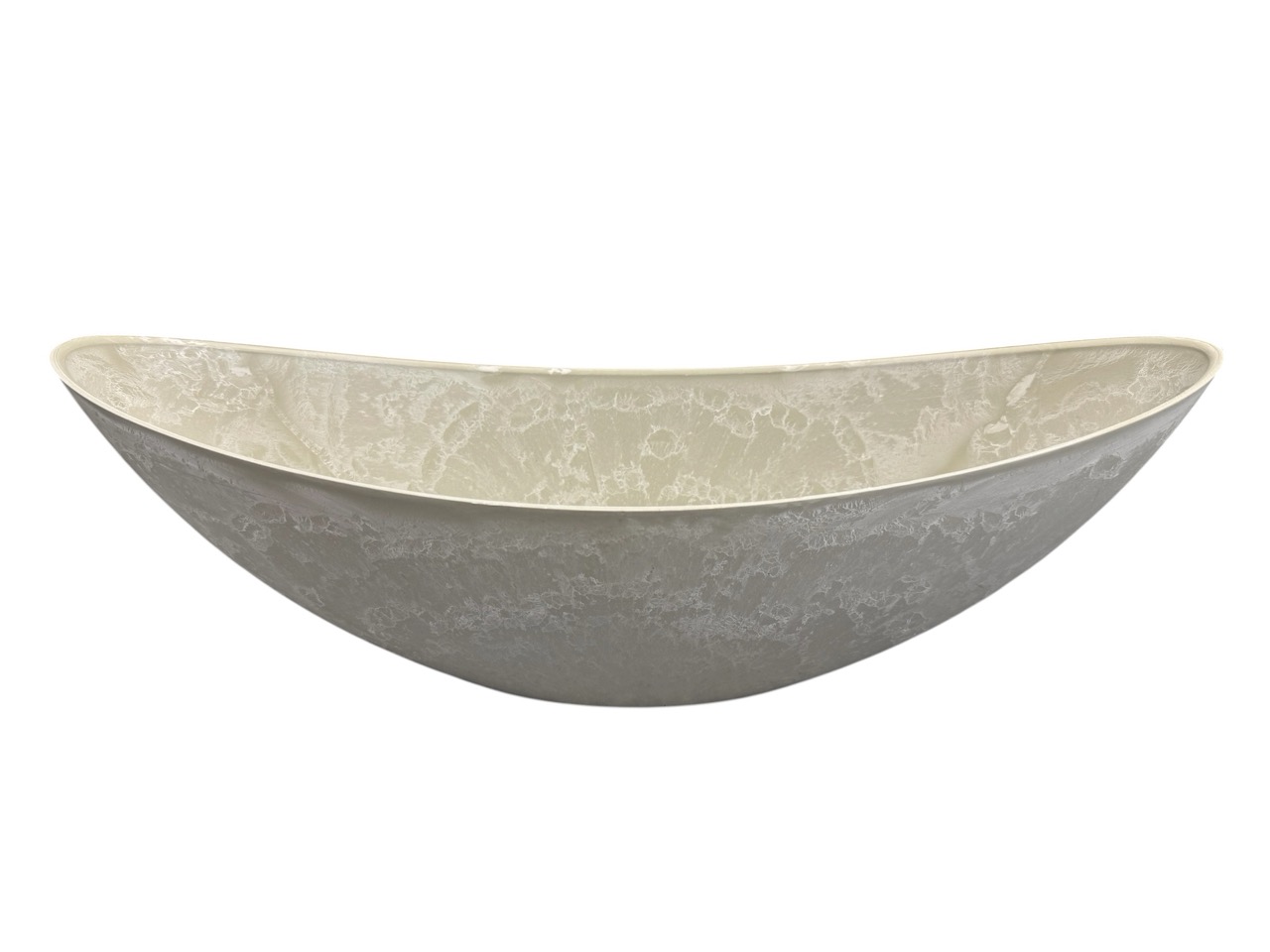 Polyresin Schiff, hellgrau; 39x12cm, H13cm 