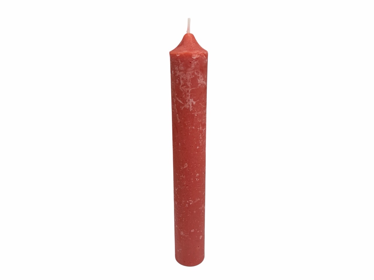 Rustikale Stabkerze, rot; Ø3,5 cm, H25,5 cm