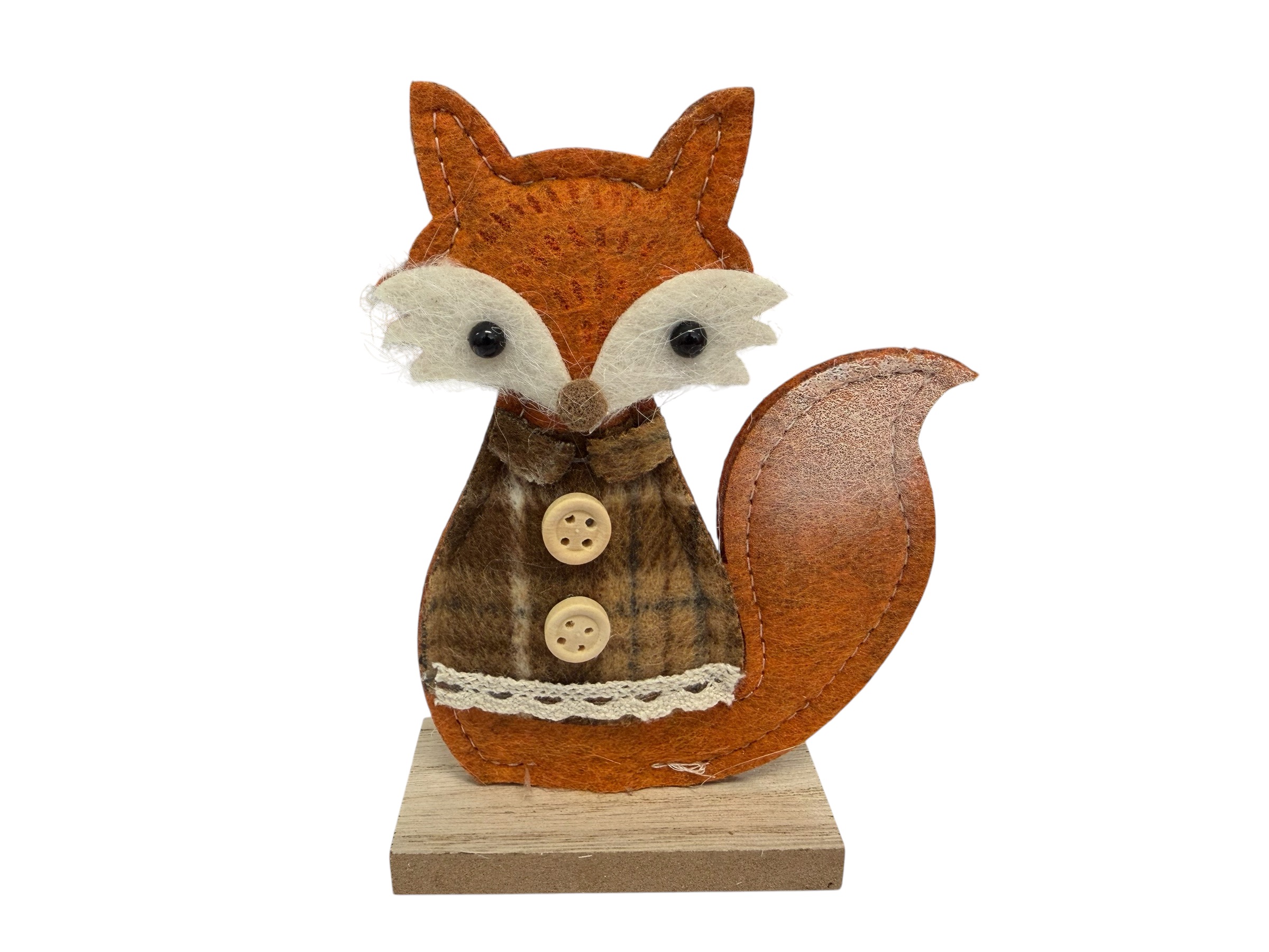 Fuchs Berino, orange-braun, Filz, Box mit 6 Stück; 13x9x4 cm