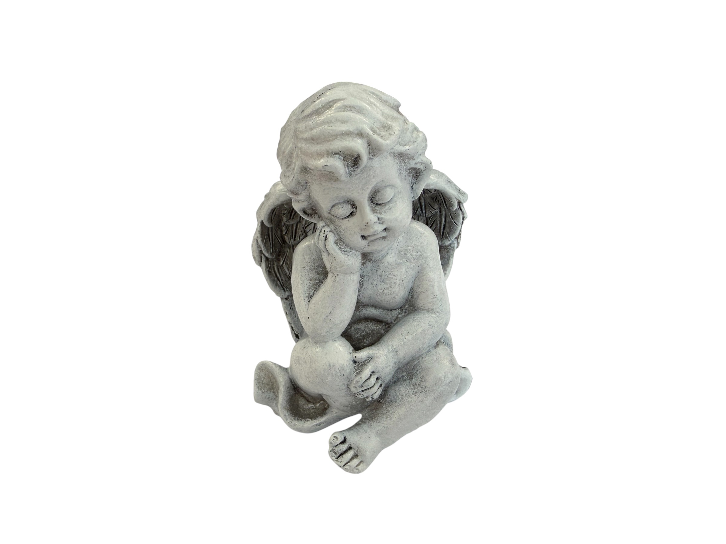 Engel Tarsi  steingrau, Box mit 3 Stück; 11x7x7 cm