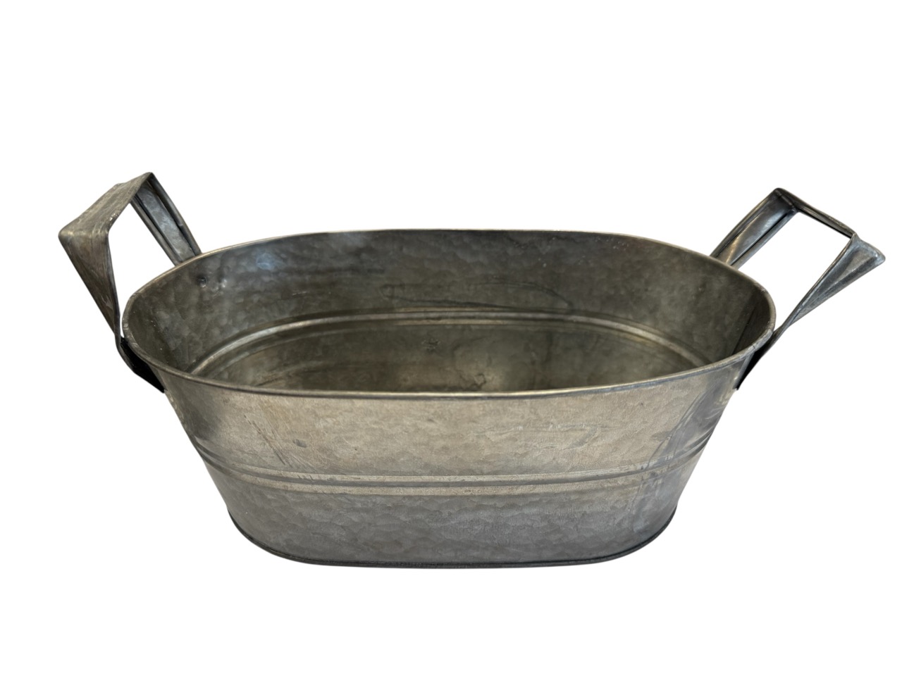 Metallschale Antik matt mit Henkeln; 25x15 cm, H10 cm