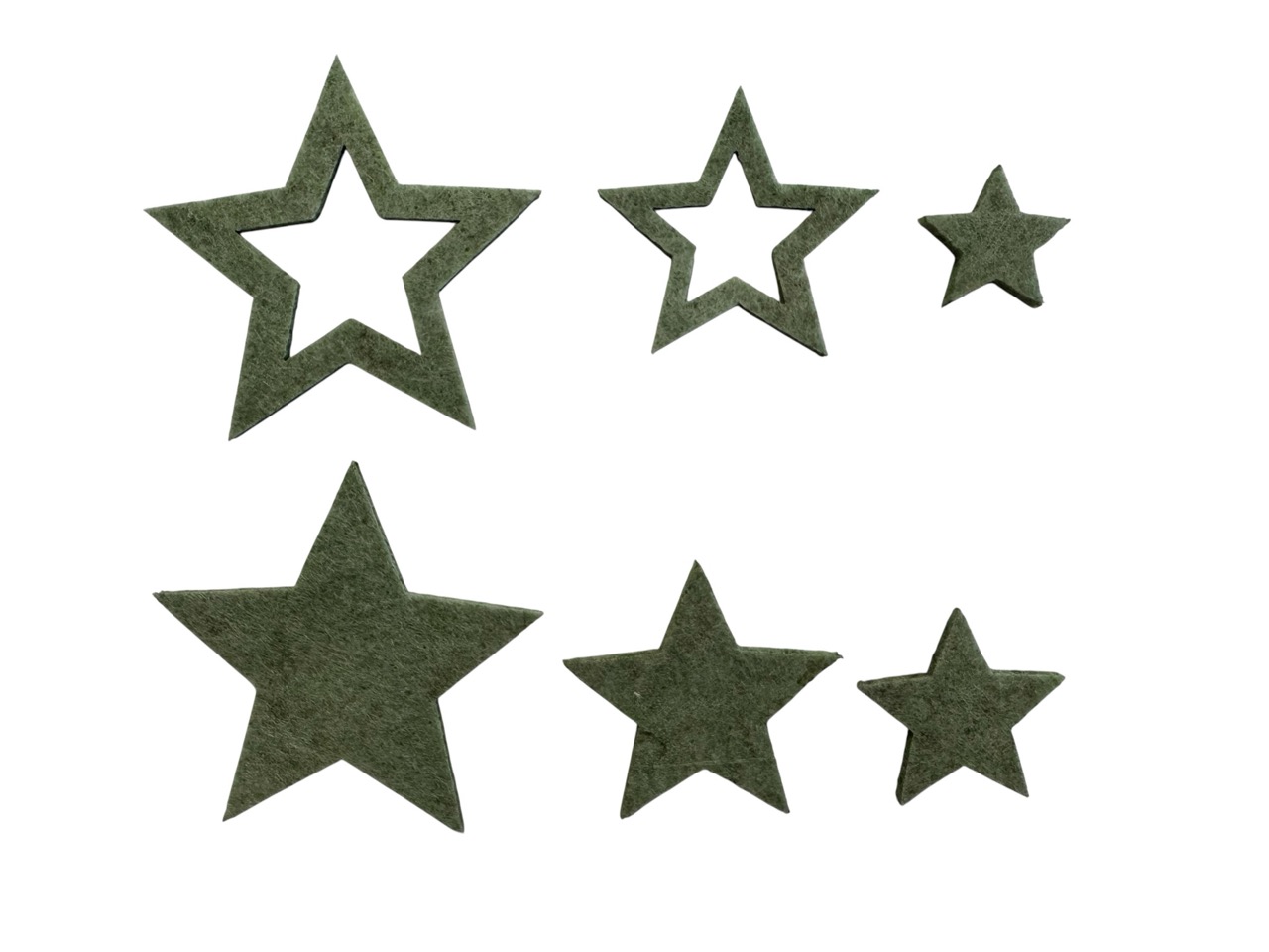 Filz Mix deluxe salbei, 6,8 cm; Box mit 96 Stück